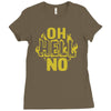 oh hell no Ladies Fitted T-Shirt