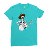 mexican skull Ladies Fitted T-Shirt