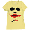 visage joker yeux ferm&eacute;s Ladies Fitted T-Shirt