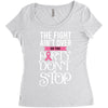 the fight ain't over so the party don't stop black Women's Triblend Scoop T-shirt