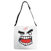 anger tee (flat version) Adjustable Strap Totes