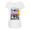 Forget Glass Slippers This Princess Wears Fire Boots Maternity Scoop Neck T-shirt