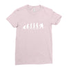 golf evolotions white letter Ladies Fitted T-Shirt