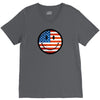 patriotic smiley face V-Neck Tee