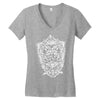 white owl kingdom giant bird Women's V-Neck T-Shirt