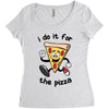 i do it for the pizza Women's Triblend Scoop T-shirt