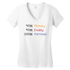mommy daddy harrison baby name Women's V-Neck T-Shirt