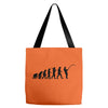 evolution of a fisherman angler mens fishing t shirt Tote Bags