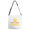 crazy about swahili Adjustable Strap Totes