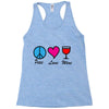 peace love wine Racerback Tank