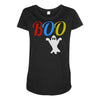 boo halloween Maternity Scoop Neck T-shirt
