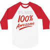 zero hair 100 awesome 3/4 Sleeve Shirt