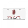 Weapon X Mutant  Wolverine License Plate