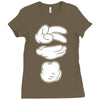 disney mens t shirt paper rock scissors mickey disneyland funny Ladies Fitted T-Shirt