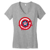 deadpool was here (captain america) Women's V-Neck T-Shirt