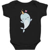 cute kawaii narwhals are cute Baby Bodysuit