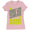 rage quit Ladies Fitted T-Shirt
