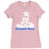 dads army stupid boy Ladies Fitted T-Shirt