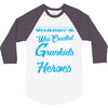 Grandpa Was Created because Grankids Need Real Heroes 3/4 Sleeve Shirt