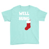 well hung endowed christmas stocking funny Youth Tee