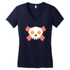Bacon Egg Skull Women's V-Neck T-Shirt