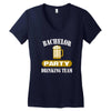 bachelor party drinking team wedding groomsmen bridal funny Women's V-Neck T-Shirt