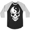 yin yang skull 3/4 Sleeve Shirt
