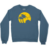 beach silhouette birds sand sunset Crewneck Sweatshirt
