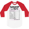 August Girl Facts Leo 3/4 Sleeve Shirt