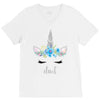 birthday unicorn family series dad V-Neck Tee