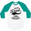 New Dad 2018 Rokie Dept. 3/4 Sleeve Shirt