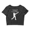 alternatives to war play cricket batting anti war stencil tour Crop Top