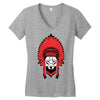 native america wolf Women's V-Neck T-Shirt