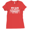my gun is bigger Ladies Fitted T-Shirt