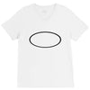 black oval V-Neck Tee