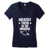 Greatest Yaya In The Universe Women's V-Neck T-Shirt