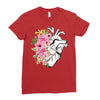 Heart And Flowers Ladies Fitted T-Shirt