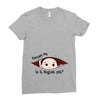 August Peeking Out Baby Boy Ladies Fitted T-Shirt