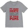 my head hertz from these puns V-Neck Tee
