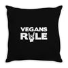 vegans rule Throw Pillow