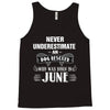 never underestimate an old man who was born in june Tank Top