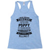 Super Cool Poppy Of A Freaking Awesome Granddaughter Racerback Tank