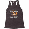 arm in cast Racerback Tank