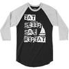 eat sleep sail repeat 3/4 Sleeve Shirt
