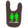 life is simple funny Baby Bibs