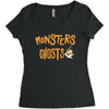 monster ghost Women's Triblend Scoop T-shirt