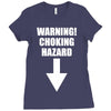 warning choking hazard printed Ladies Fitted T-Shirt