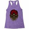 american football skull Racerback Tank