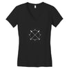 Compass Whit Circle Women's V-Neck T-Shirt