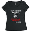 have no fear the mechanical engineer is here Women's Triblend Scoop T-shirt